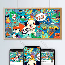 Characters like mickey mouse, bugs bunny, snoopy and homer simpson have warmed countless hearts and inspired untold laughs. Original Drawing Cartoon Cute Doodle Collage Love Animal Pet Illustration Illustration Psd Free Download Pikbest