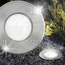 boden einbau strahler aussen o100mm led silber edelstahl leuchte lampe bodenleuchten einbauleuchten gartenlampen led einbauleuchten aussenbeleuchtung