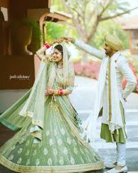 A Mint Green Lehenga With Shimmer Details Bridal Lehnga Green Indian Ideas Indianweddings 2018 Bride Groom Poses Bridal Indian Bridal