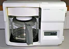 This one seems to be less obtrusive than the one i believe you are referring i use a sunbeam single cup counter top model to make my coffee. Black Decker Spacemaker Under Cabinet Coffee Maker Odc300 12 Cup Under Cabinet Coffee Maker Coffee Maker Electric Coffee Maker