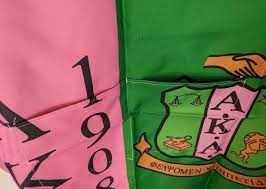 Alpha Kappa Alpha Sorority Apron Pink Green 1908 | eBay