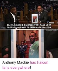 Anthony mackie thought he was just gonna play your standard game of karate piñata — martial host jimmy fallon brought out the karate kid himself, ralph macchio, in honor of the new youtube. Fallontonight Jimmy Some Kid On Halloween Rang Your Doorbell And Was Dressed As The Falcon P Anthony Mackie A Href Httpswwwyoutubecomwatch V 7dtpjcvbuse Amplist Uu8 Th83bh Thdkzdjcrn88g Ampindex 2 Target Blank Has Falcon Fans Everywhere A P