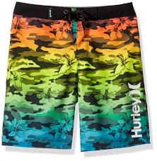 Hurley Boys Little Board Shorts Floral Camo Print 7