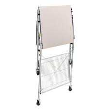 Stainless Steel Silver Urban Folding Table Stainless Steel Table Folding Table Honey Can Do
