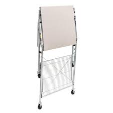 Blink and you won't see it. Honey Can Do 30 In Stainless Steel Portable Folding Utility Table Tbl 01566 The Home Depot