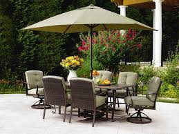 Taupe tan brown round cast aluminum outdoor dining table. Small Patio Table Set With Umbrella Instaimage