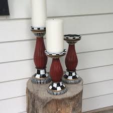 Black And White Candlesticks Candle Holder Whimsical Candle Holder Set Black And White Candle Holders Alice In Wonderland Art Hand Painted Home Decor White Candle Holders Candle Holders Painting Candle Holders