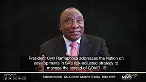 For more than 120 days, we have succeeded in delaying the spread of a virus that is causing devastation across the globe. Safmradio On Twitter President Cyril Ramaphosa To Address The Nation On Developments In South Africa S Risk Adjusted Strategy To Manage The Spread Of Covid 19 This Evening Tentatively At 20 00 Level3salockdown Day142oflockdown Covid19sa