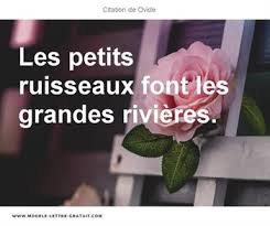 Ecris ces phrases dans ton cahier. Ovide A Dit Les Petits Ruisseaux Font Les Grandes Rivieres