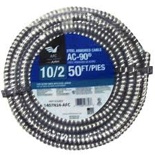 Afc Cable Systems 10 2 X 50 Ft Bx Ac 90 Armored Electrical Cable 1407n24 Afc The Home Depot Electrical Cables Electricity Cable