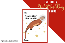 Find & download free graphic resources for valentines day card. Adorable Free Otter Valentine S Day Cards Printables For Kids