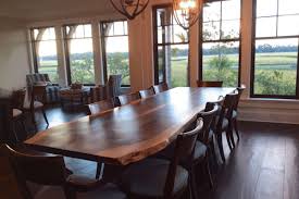 We have a more modern/transitional look in the rest of the room: Live Edge Dining Table Customer Review Kiawah Island Jeffrey Greene