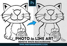 How to easily remove the white background from scanned paper drawings with photoshop. Free Line Art Photoshop Tutorial Action