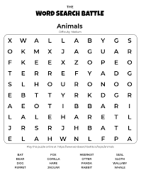 That's why national fire prevention week, observed annually i. Animals Word Search Word Search Battle