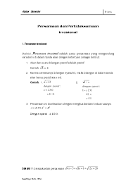 Materi contoh soal pertidaksamaan irasional bentuk akar part 1. Pdf Persamaan Dan Pertidaksamaan Irrasional Swaditya Rizki Academia Edu