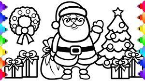 Kids will have such fun coloring those traditional christmas coloring pages. Learn To Draw Santa Coloring Page Christmas Coloring Book Simple Art Youtube