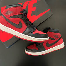 Jordan aj 11 low cmft men's • black/white. Jordan Retro 1 Mid Banned Size 8 5 Mens Air Jordans Retro Jordan Retro 1 Air Jordans Women