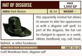 Hat Of Disguise Pathfinder 2e