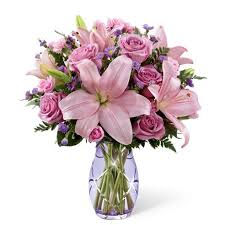 Funeral flowers & sympathy flowers send flowers for funeral service orangevale florist. Blushing Wonder Pink Lily Bouquet At Send Flowers