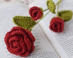 Crochet Flower Pattern Fuchsia Flower Crochet Pattern Crochet Etsy Crochet Rose Pattern Crochet Flower Patterns Crochet Rose