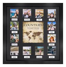 Countries Visited Custom Picture Frame Photo Collage That Shows Your Adventure Customize Yo Framed Photo Collage Travel Photos Framed Custom Picture Frame