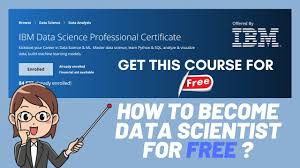 Free Ibm Data Science Professional Certificate How To Become Data Scientist For Free Youtube