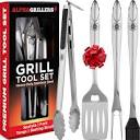 Amazon.com : Alpha Grillers Grill Set Heavy Duty BBQ Accessories ...
