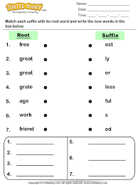 It defines root words and contains writing and matching activities for the. Root Word And Suffix Match Worksheet Turtle Diary