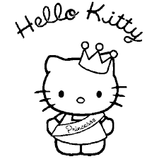 Coloriage hello kitty princesse en Ligne Gratuit à imprimer