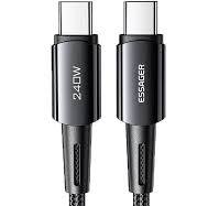 USB C Cable, [1 Pack 3.3ft 240W] 48V/5A PD QC 4.0 Fast Charging USB C to  USB C Cable, Nylon Braided Phone Charger Type C Data Cord for iPad Pro