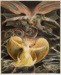 The Great Red Dragon And The Woman Clothed In Sun Poster Blake S The Great Red Dragon And The Woman Clothed With Sun 1805 Is One Of A Series Of Illustra William Blake Paintings William Blake Art Red Dragon Painting
