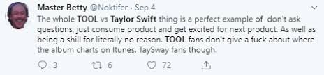 Taylor Swifts New Album Dethroned From 1 Spot By Tool