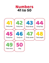 English numbers 1 to 50 23058991 Vector Art at Vecteezy