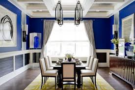 Bold Cobalt Blue Dining Room Dining Room Blue Blue Living Room Decor Blue Rooms