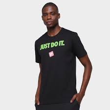 Camiseta Nike Just Do It Masculina Preto Verde Netshoes