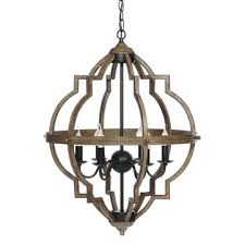 Kingso Pendant Lighting Rustic Chandeliers W 6 Light Height Adjustable