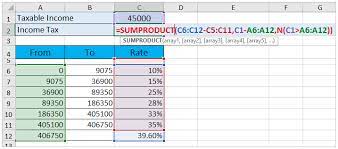 Cess and secondary higher education cess by drag and drop method in given range c14:f18. How To Calculate Income Tax In Excel