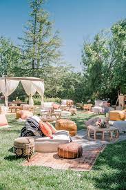 Boho Setup Found Rentals Boho Lounge Party Wedding Rentals Furniture Bohemian Backyard Party Bohemian Backyard Backyard Party