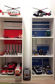 Ikea Nursery Fire Department And Police With Billy Shelf Diy Furniture Ideas Ikea Kinderzimmer Kinder Zimmer Billy Regal Kinderzimmer