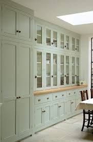 A Whole Wall Of Bespoke Fitted Devol Cupboards Modern Country Kitchens Kitchen Wall Cabinets Farmhouse Style Kitchen