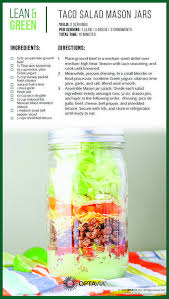 Quick Refreshing Optavia Lean And Green Recipe Taco Salad Mason Jars Your Welcome Lean And Green Meals Lean Eating Greens Recipe