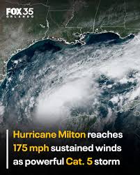 Hurricane Milton 'explosively' intensified in the Gulf of Mexico with  sustained winds of 175 mph, making it a powerful Category 5 storm. Live  updates: bit.ly/481Jhnx