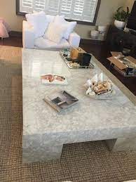 Look at your family area theme first and select a thing that doesn't clash with the present. Find More Restoration Hardware Solid Marble Top Coffee Table For Sale At Up To 90 Off