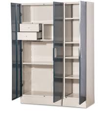Slimline Three Door Wardrobe With Drawer In Pacific Blue Color By Godrej Interio Wardrobe Furniture Almirah Designs Wardrobe Drawers
