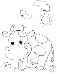Each picture in one pdf file, easier to choose the page you want to print. Get This Cow Coloring Pages To Print Cute Cartoon Cow For Kindergarten