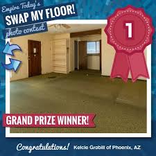 The Empireswapmyfloorcontest Grand Prize Winner Of 5 000 Toward New Flooring Is Kelcie Grabill Of Phoenix Az Congra Photo Contest Contest Winner Empire