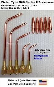 details about victor type hd 300 series torch tip set welding cutting s 00 1 3 5 7 10pc