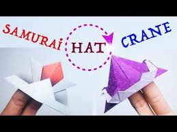 Cranehat Origami Crane And Samurai Hat How To Make Kagittan Turna 2020 Origami Samuray Sapka
