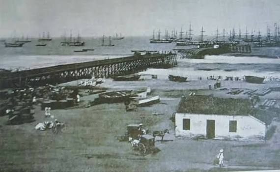 Indian troopships in Madras Harbour