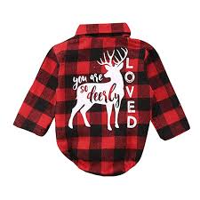 amazon com infant newborn baby girls boys christmas blouse